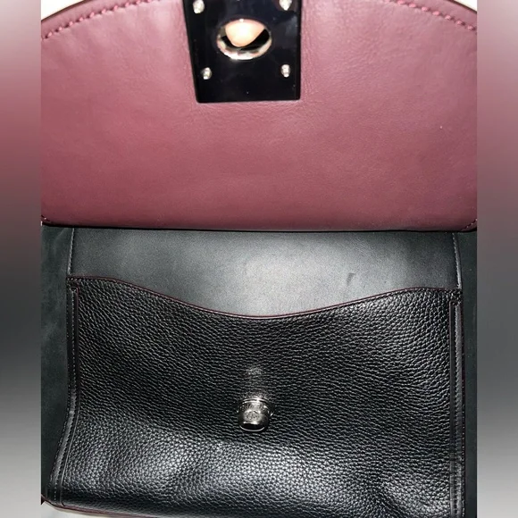 Coach Drifter Grace Pebbled & Suede Leather Studded Framed Satchel NWOT HTF RARE - Picture 10 of 16